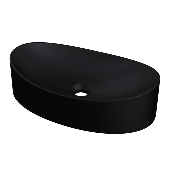 Cuba Pia Para Banheiro Oval Canoa 46cm Tânia C08 Preto - Mpozenato