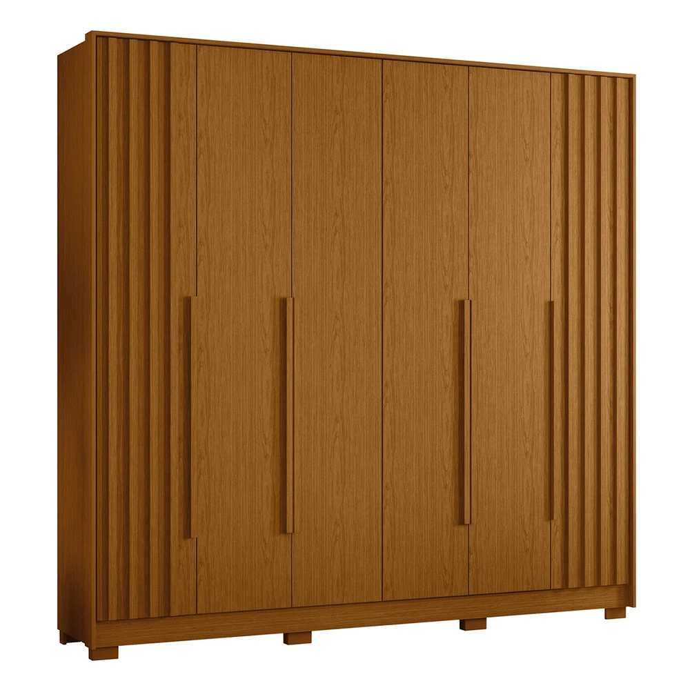 Guarda Roupa Casal 237cm 6 Portas Vinna A02 Cinamomo        - Mpozenato