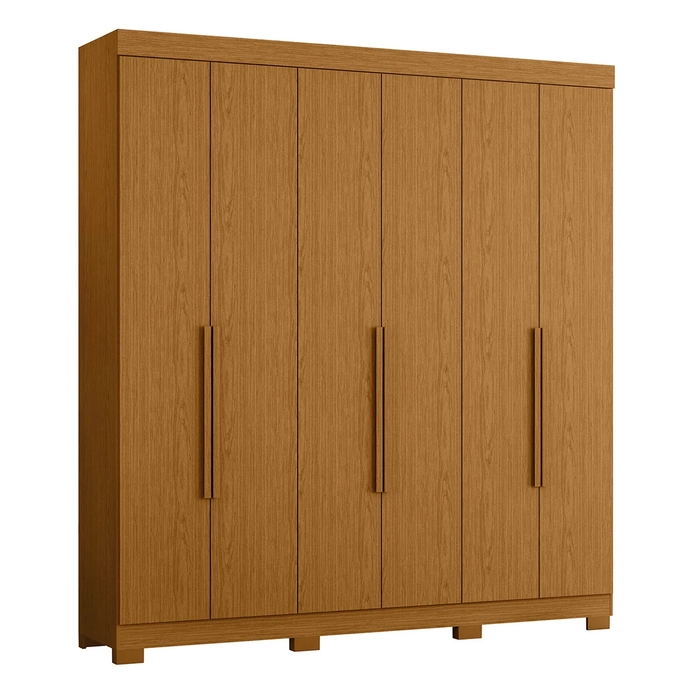 Guarda Roupa Casal 200cm 6 Portas Viny A02 Cinamomo         - Mpozenato