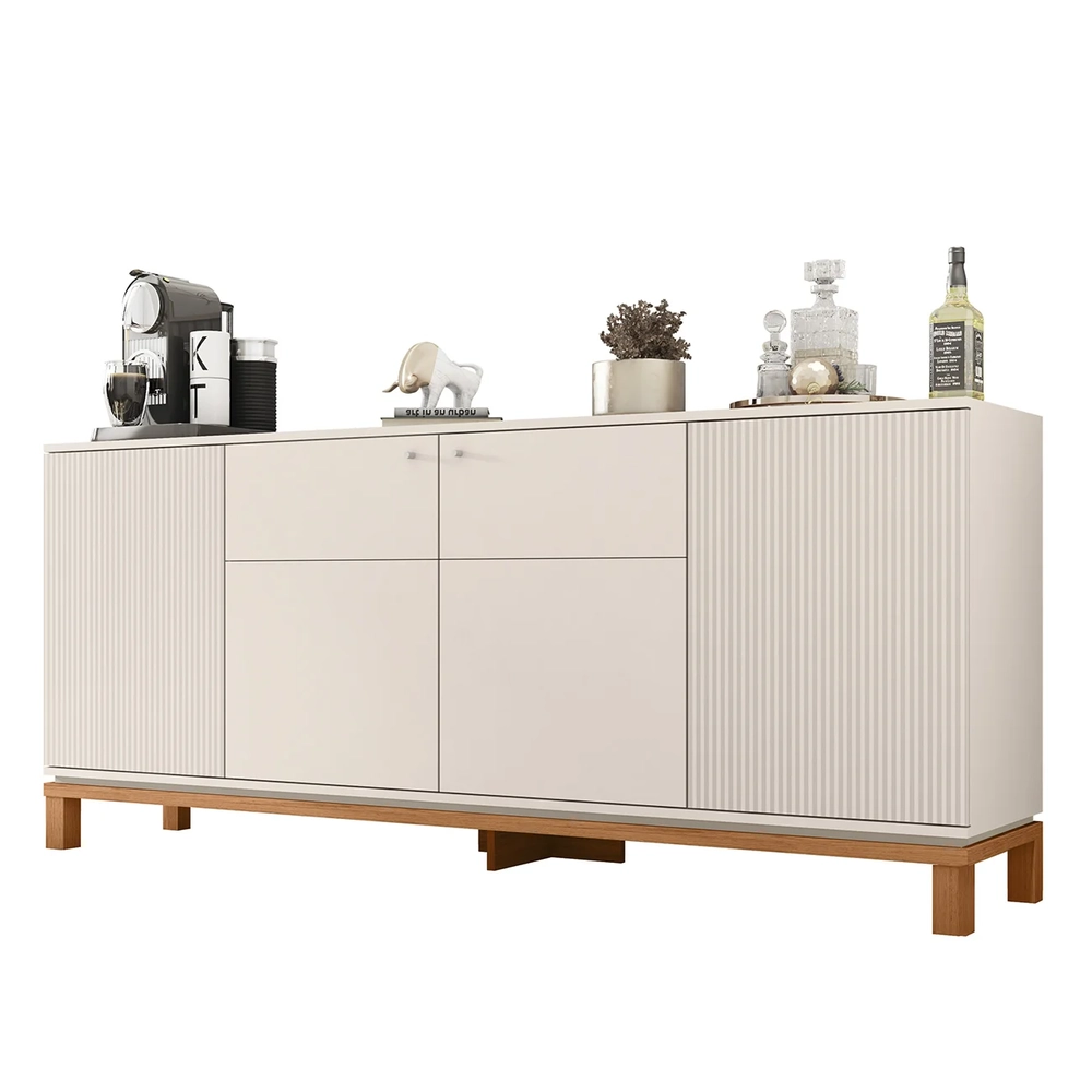 Balcão Buffet Sala de Jantar 179cm Lucca Off/Freijó C01 - Mpozenato