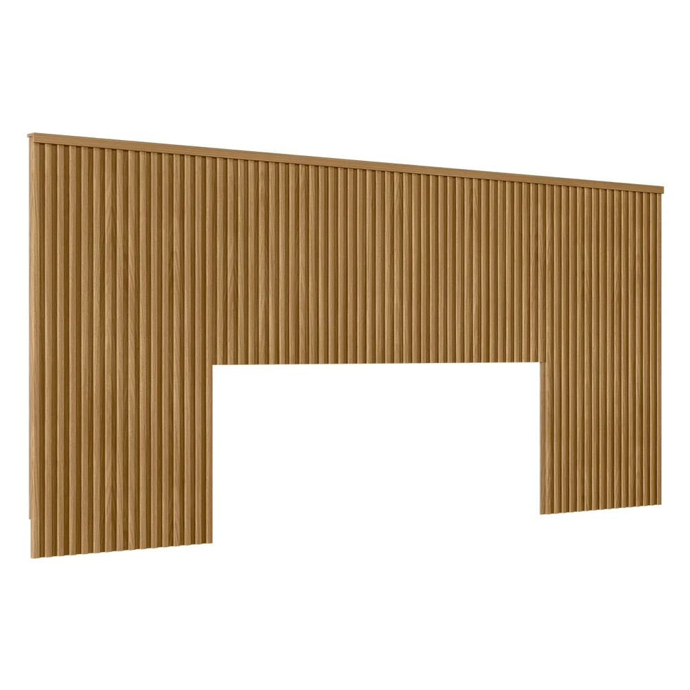 Cabeceira Casal e Queen Painel Ripado 241cm Palmeira Nature L06 - Mpozenato