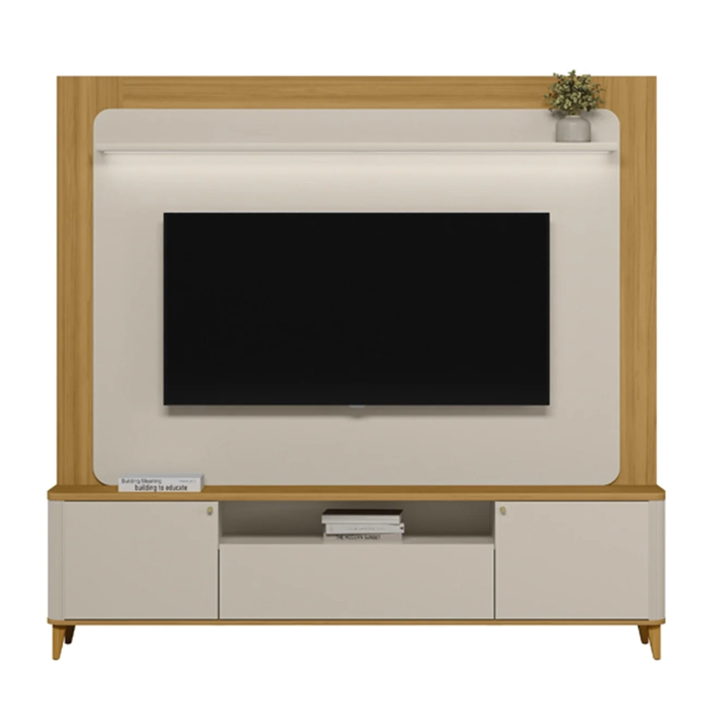 Estante Painel Para TV 70 Pol 200cm Malik Tauari/Off L06 - Mpozenato