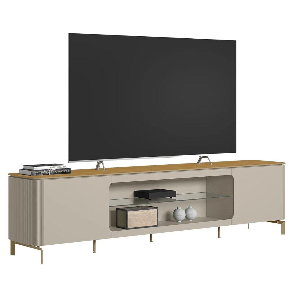 Rack Bancada Para TV 85 Pol 239cm Martan Tauari/Off Flex L06 - Mpozenato