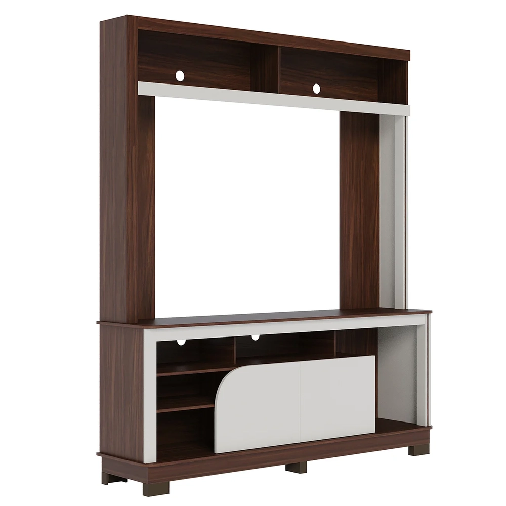 Estante Para TV 65 Pol 160cm Braga Nogueira Real/Off White C05 - Mpozenato