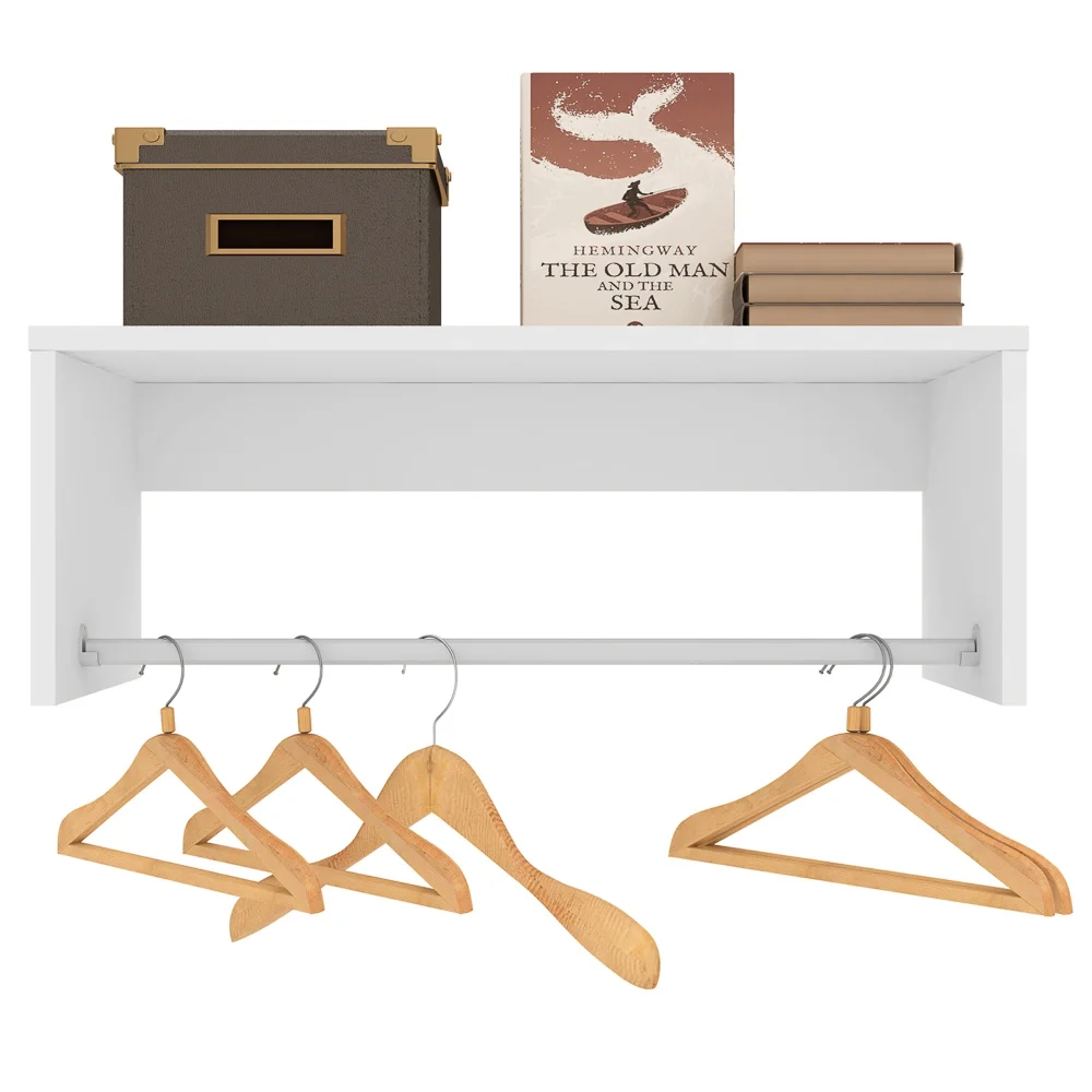 Nicho Cabideiro Suspenso Berlim Branco - Lumil Móveis