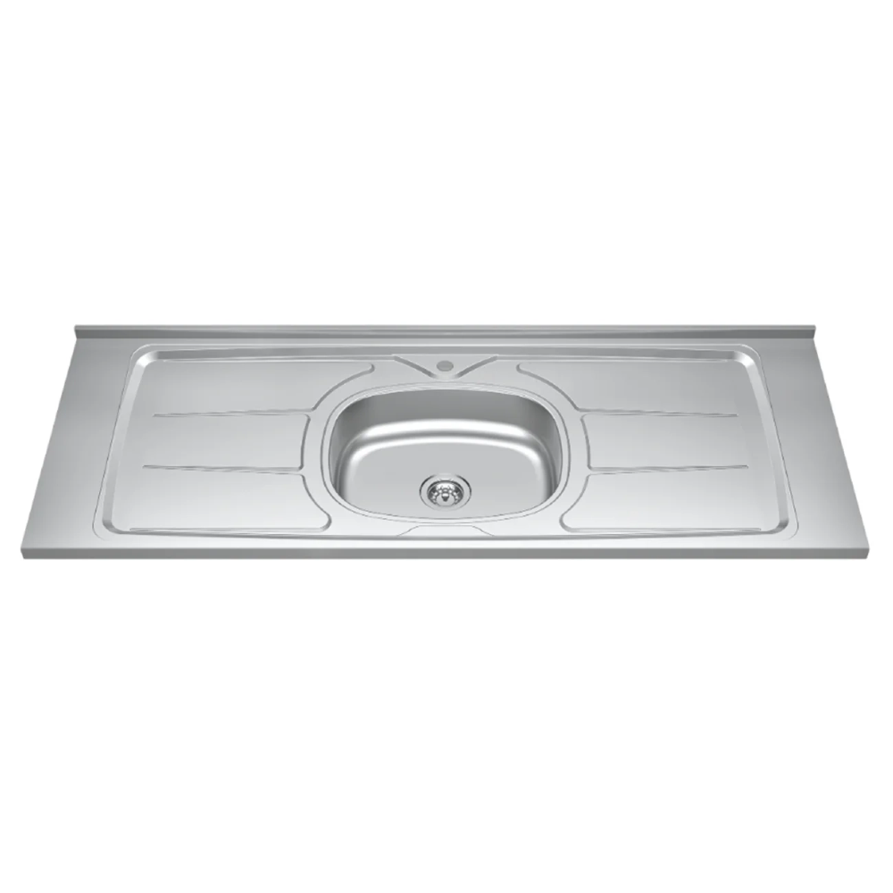 Pia de Cozinha com Cuba e Válvula Bali 140cm Aço Inox - Ghel Plus