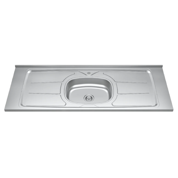 Pia de Cozinha com Cuba e Válvula Bali 140cm Aço Inox - Ghel Plus