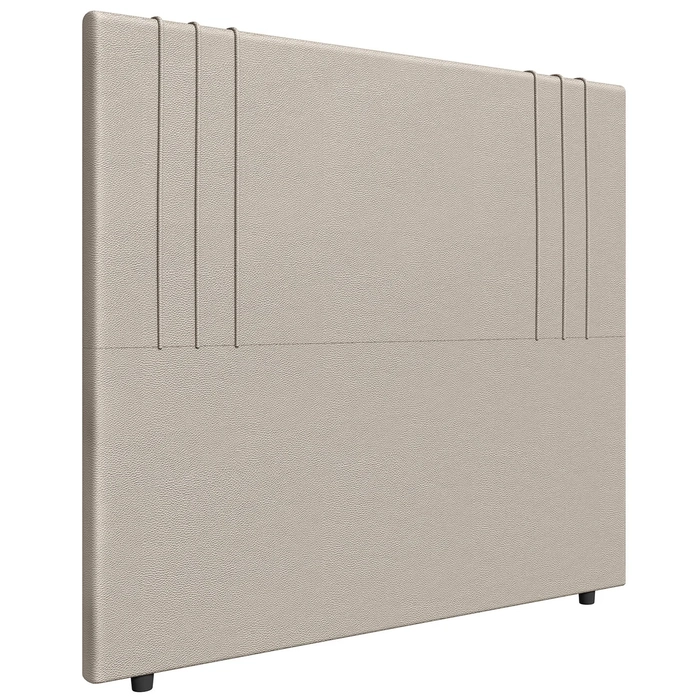 Cabeceira Cama Box King 193cm Estofada Rama Sintético Bege Z04 - Mpozenato 