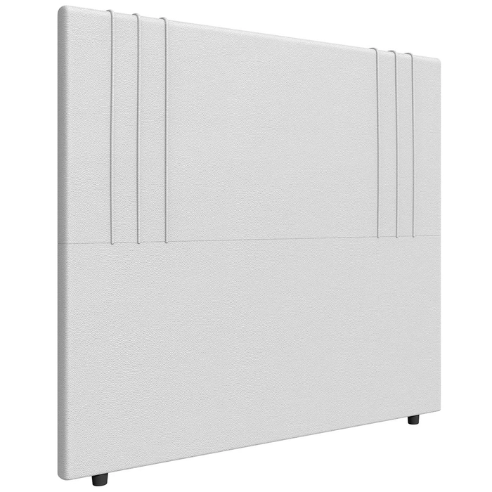 Cabeceira Cama Box King 193cm Estofada Rama Sintético Branco Z04 - Mpozenato