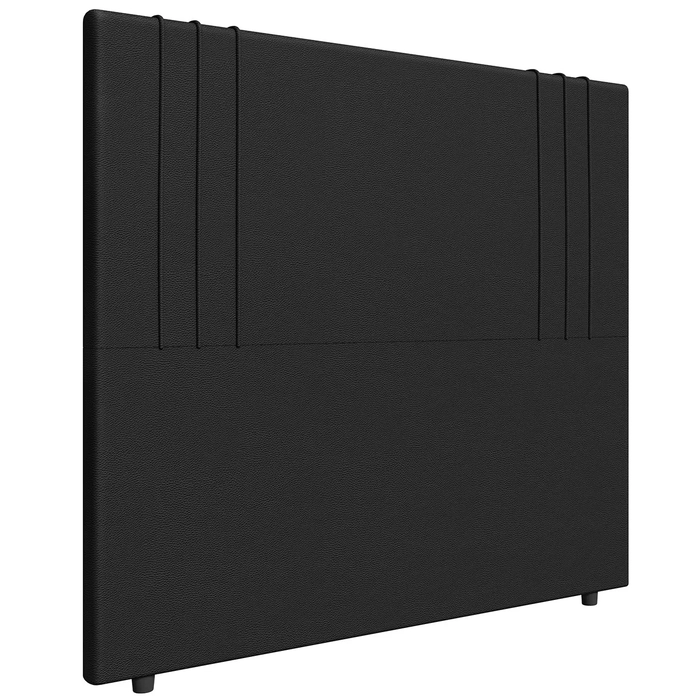 Cabeceira Cama Box King 193cm Estofada Rama Sintético Preto Z04 - Mpozenato 
