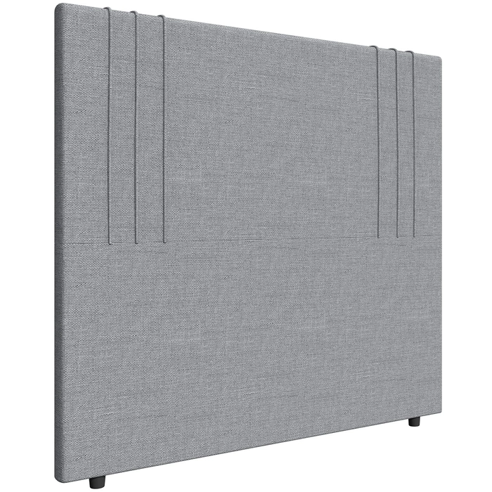 Cabeceira Cama Box King 193cm Estofada Rama Linho Prata Z04 - Mpozenato