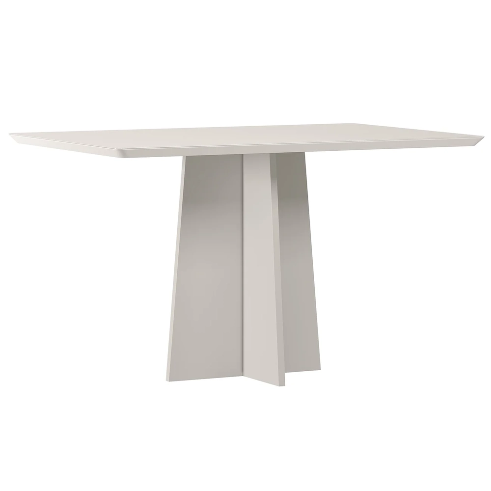 Mesa de Jantar Retangular 135cm 4 Lugares Zuma Off White N02 - Mpozenato