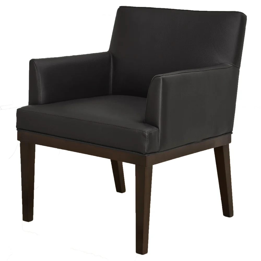 Poltrona Decorativa Sala de Estar e Recepção Vitória W01 Corano Preto - Mpozenato