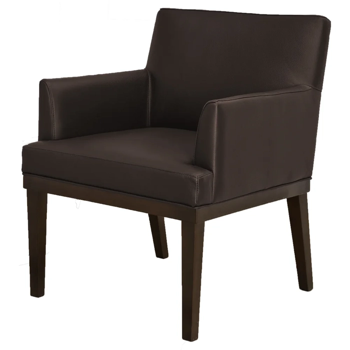 Poltrona Decorativa Sala de Estar e Recepção Vitória W01 Corano Marrom Escuro - Mpozenato