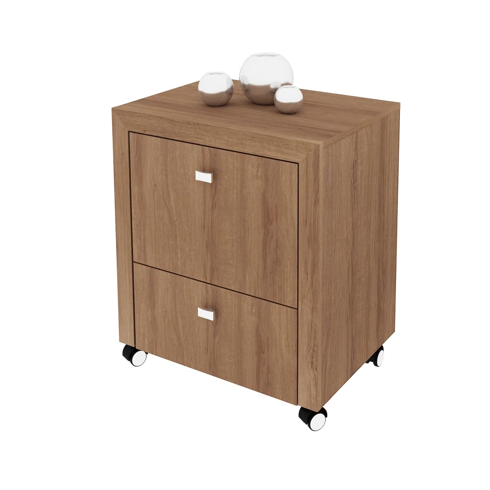 Armário para Home Office ME4112 com Rodízios Amendoa - Tecno Mobili