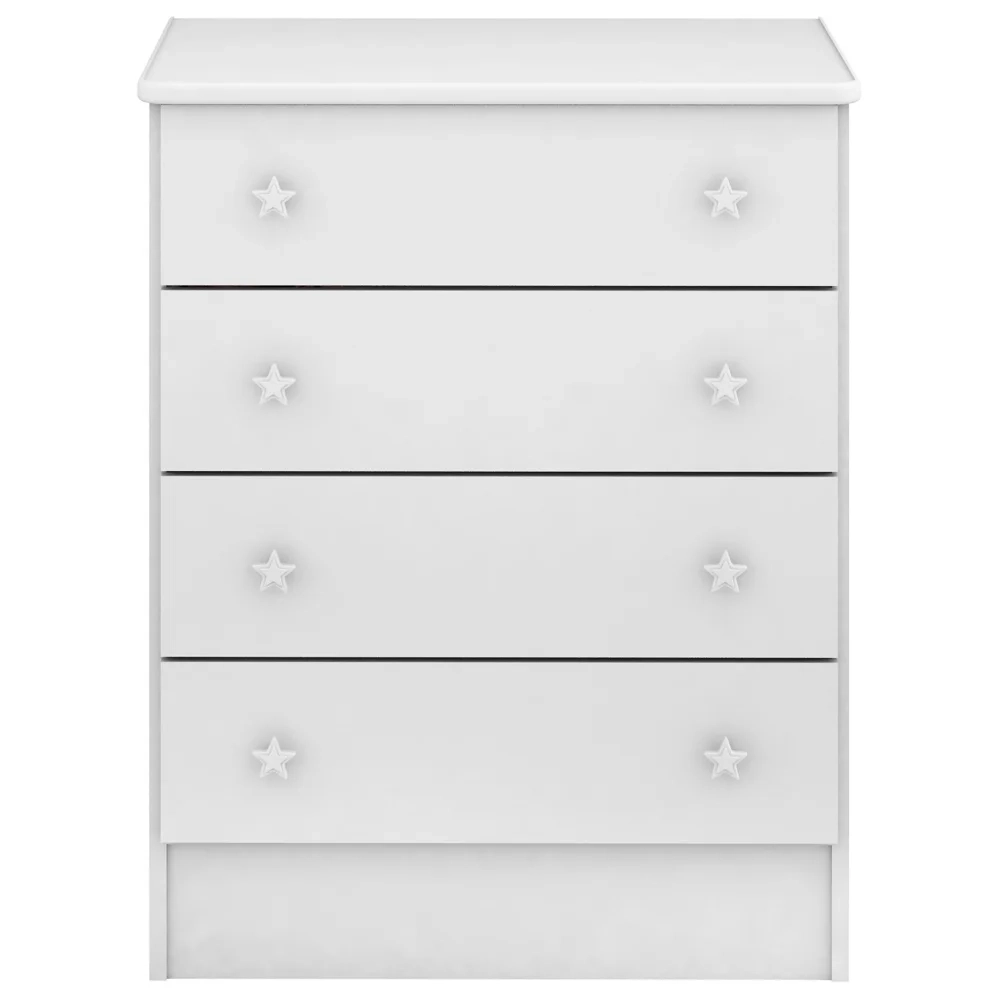 Cômoda Quarto Doce Sonho 64cm com 4 Gavetas Branco   - Qmovi