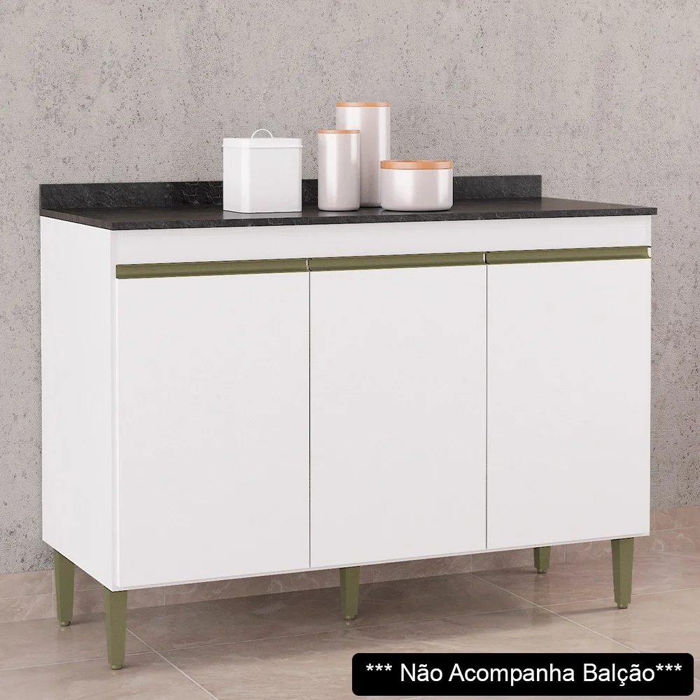 Tampo para Balcão 120cm cor Mármore Preto - Poquema