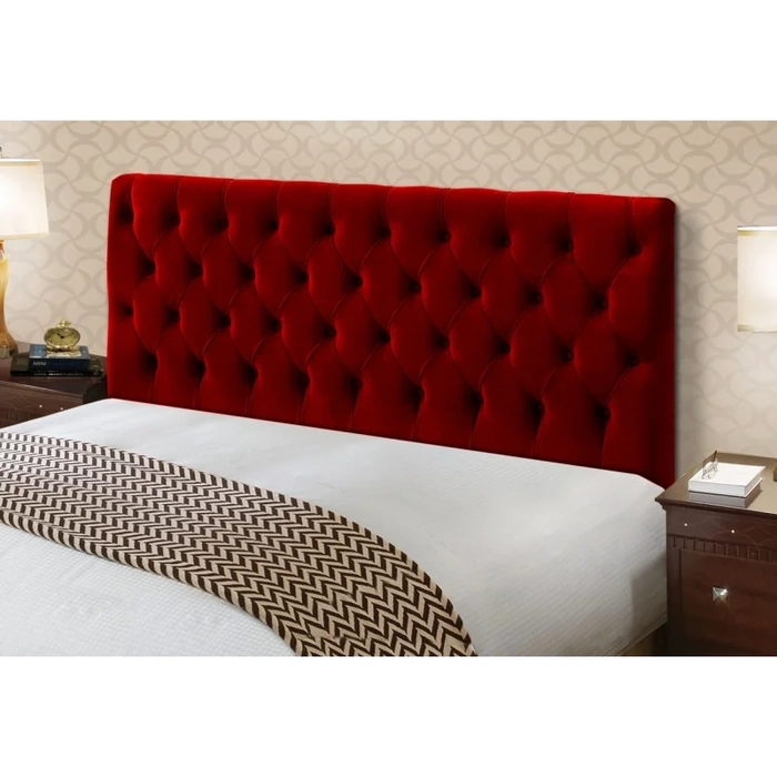 Cabeceira Cama Box Casal Queen 160cm Cristal Veludo Vermelho - MV Estofados