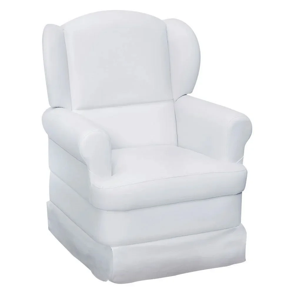 Poltrona de Amamentação Sabrina Sintético Branco - Phoenix Baby