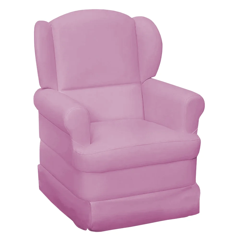 Poltrona de Amamentação Sabrina Sintético Rosa Bebê - Phoenix Baby