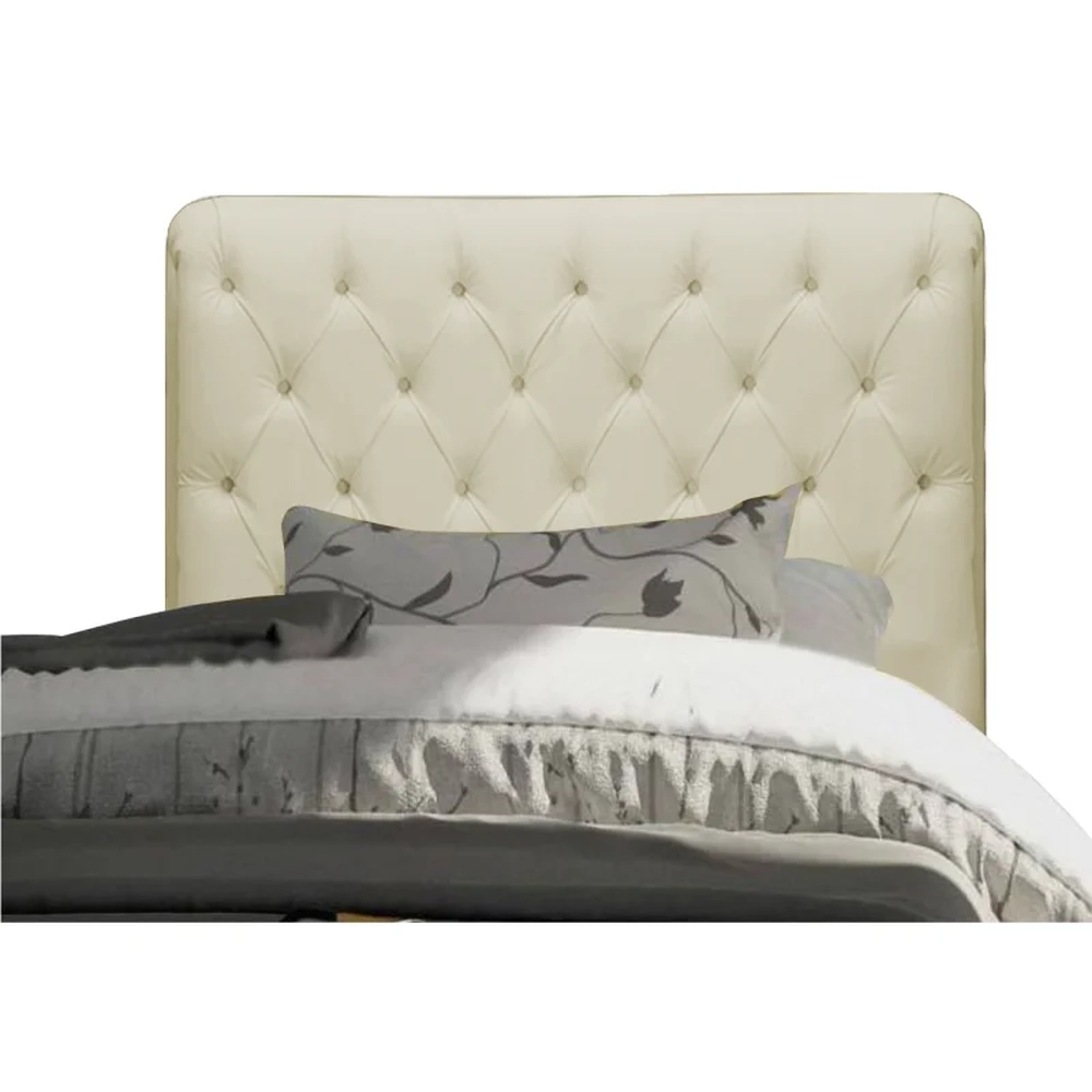 Cabeceira para Cama Box Solteiro 90 cm Paris Corano Bege - JS Móveis