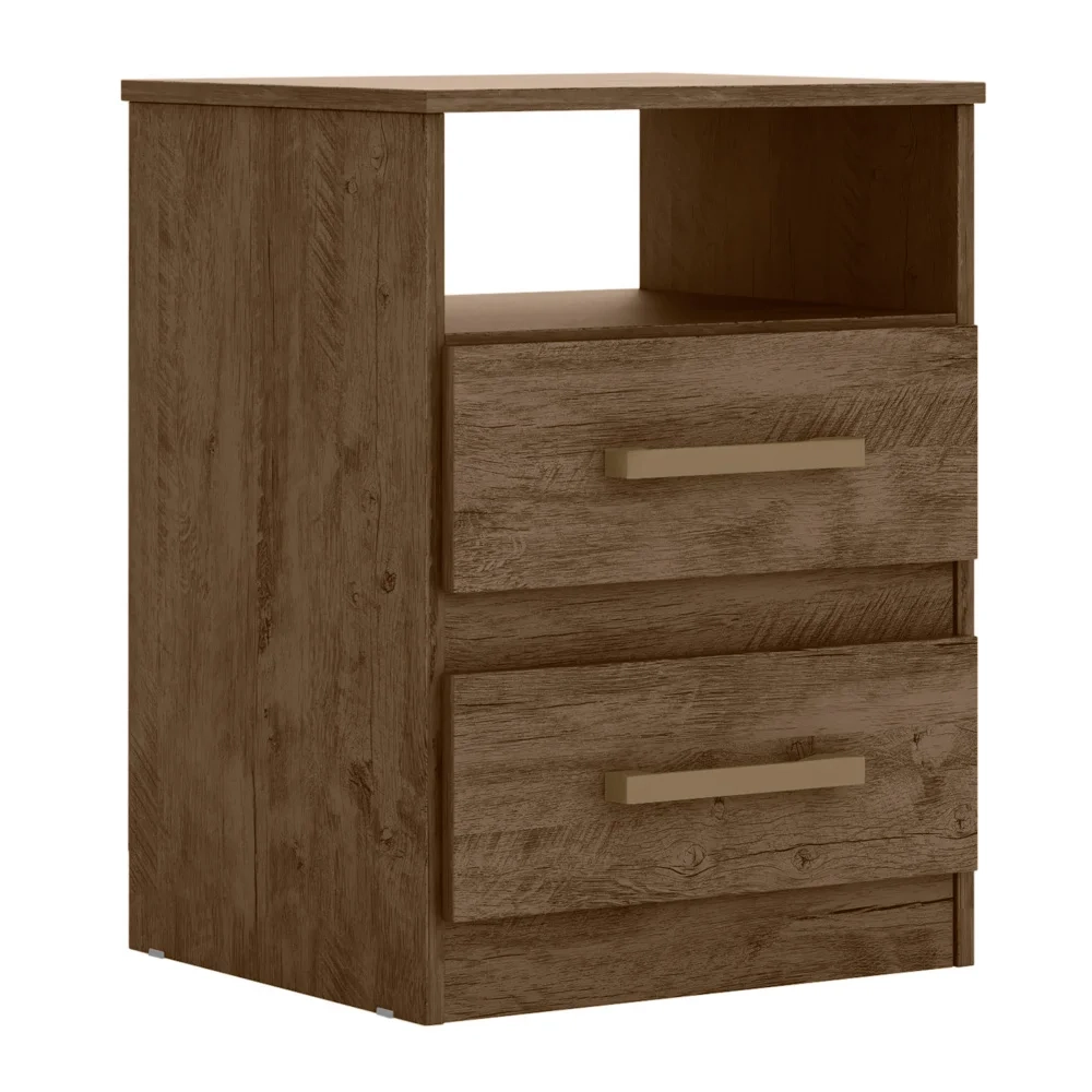 Mesa de Cabeceira Apolo Flex Castanho/Avelã/Off White - Moval