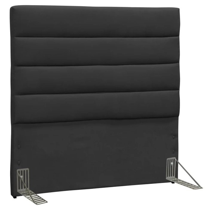 Cabeceira Solteiro 90cm Greta Suede Liso Preto Z51 - Mpozenato