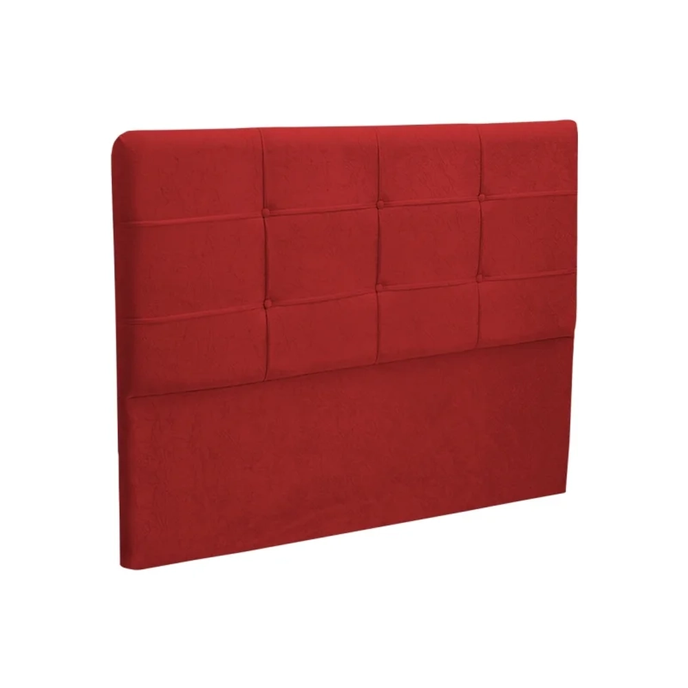 Cabeceira Casal Cama Box 140cm London Veludo Vermelho - JS Móveis
