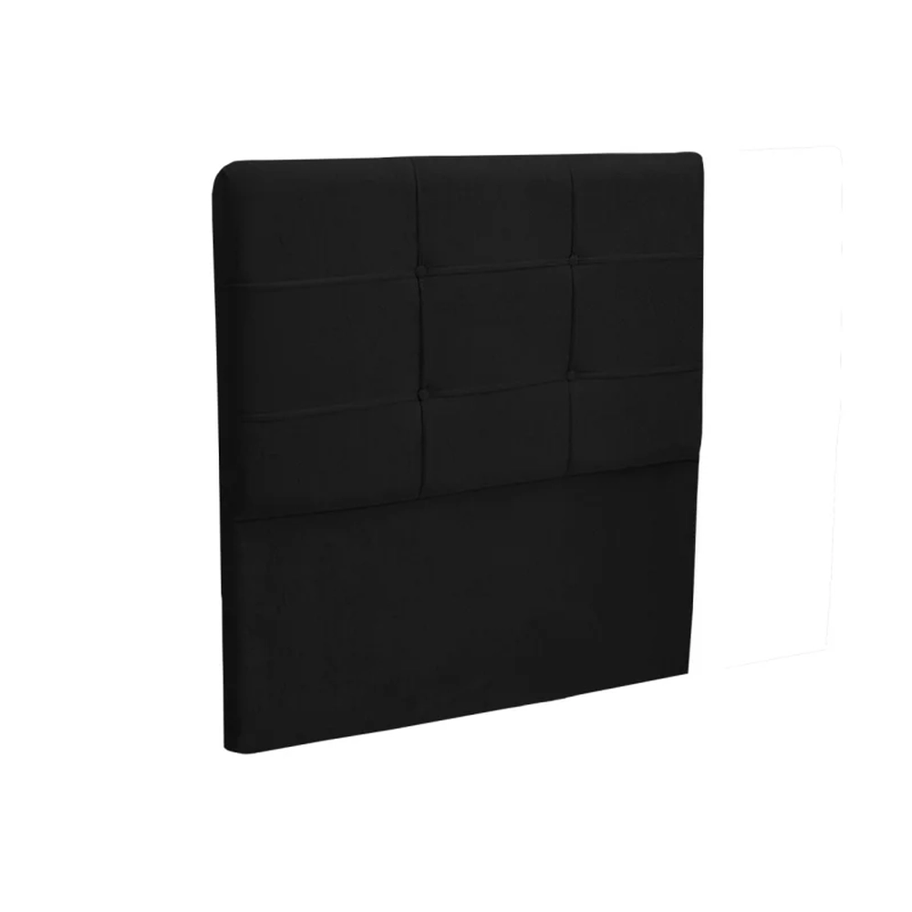 Cabeceira Cama Box Solteiro 90cm London Veludo Preto - JS Móveis