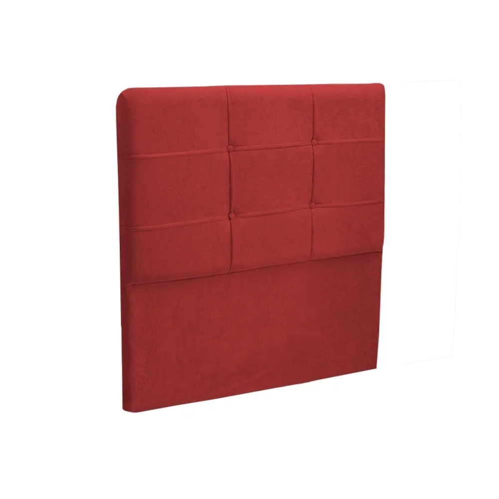 Cabeceira Cama Box Solteiro 90cm London Veludo Vermelho - JS Móveis