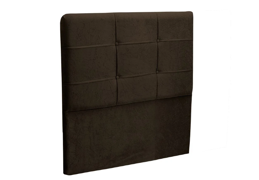 Cabeceira Cama Box Solteiro 90cm London Veludo Chocolate - JS Móveis