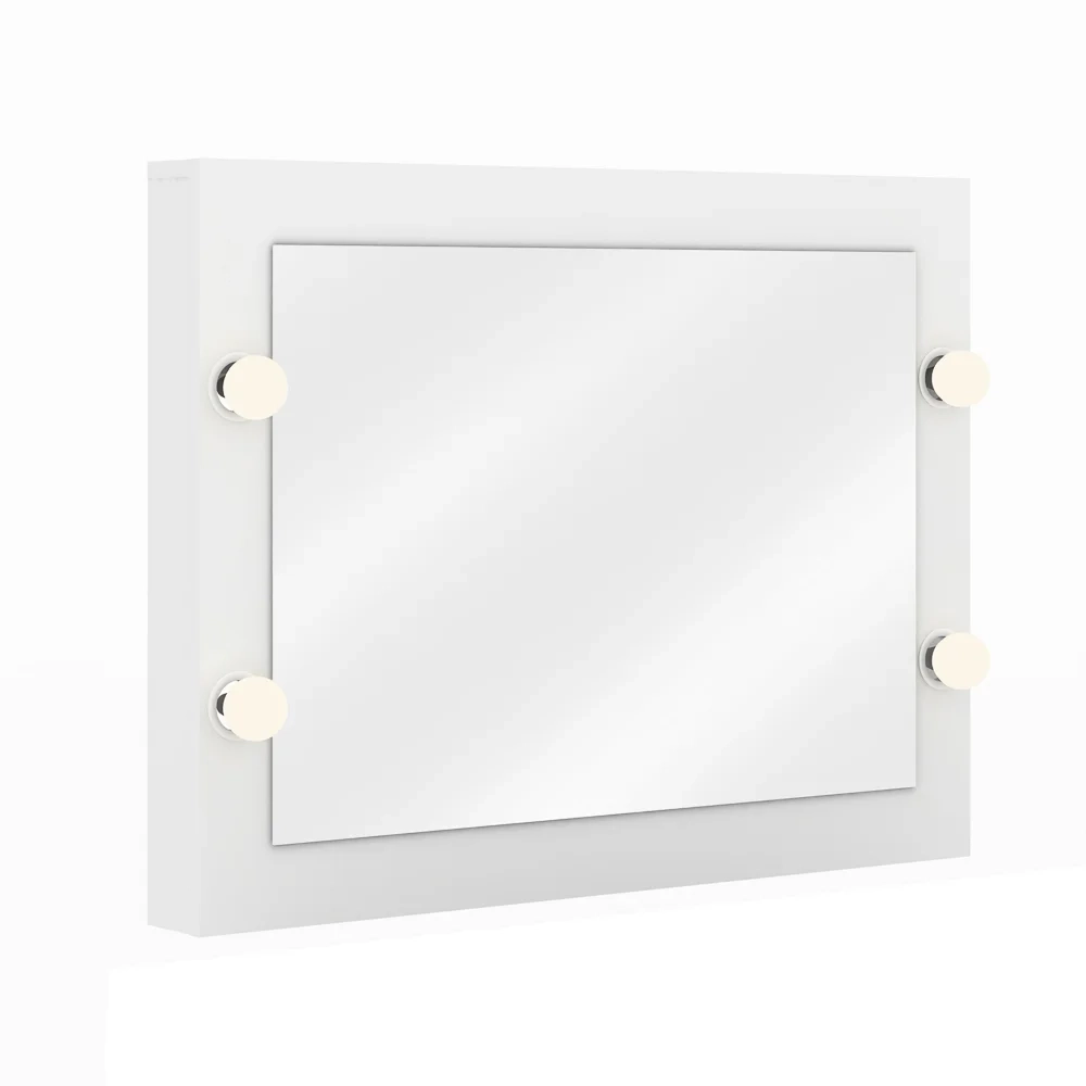 Penteadeira Suspensa com Painel Espelho Branco - Tecno Mobili