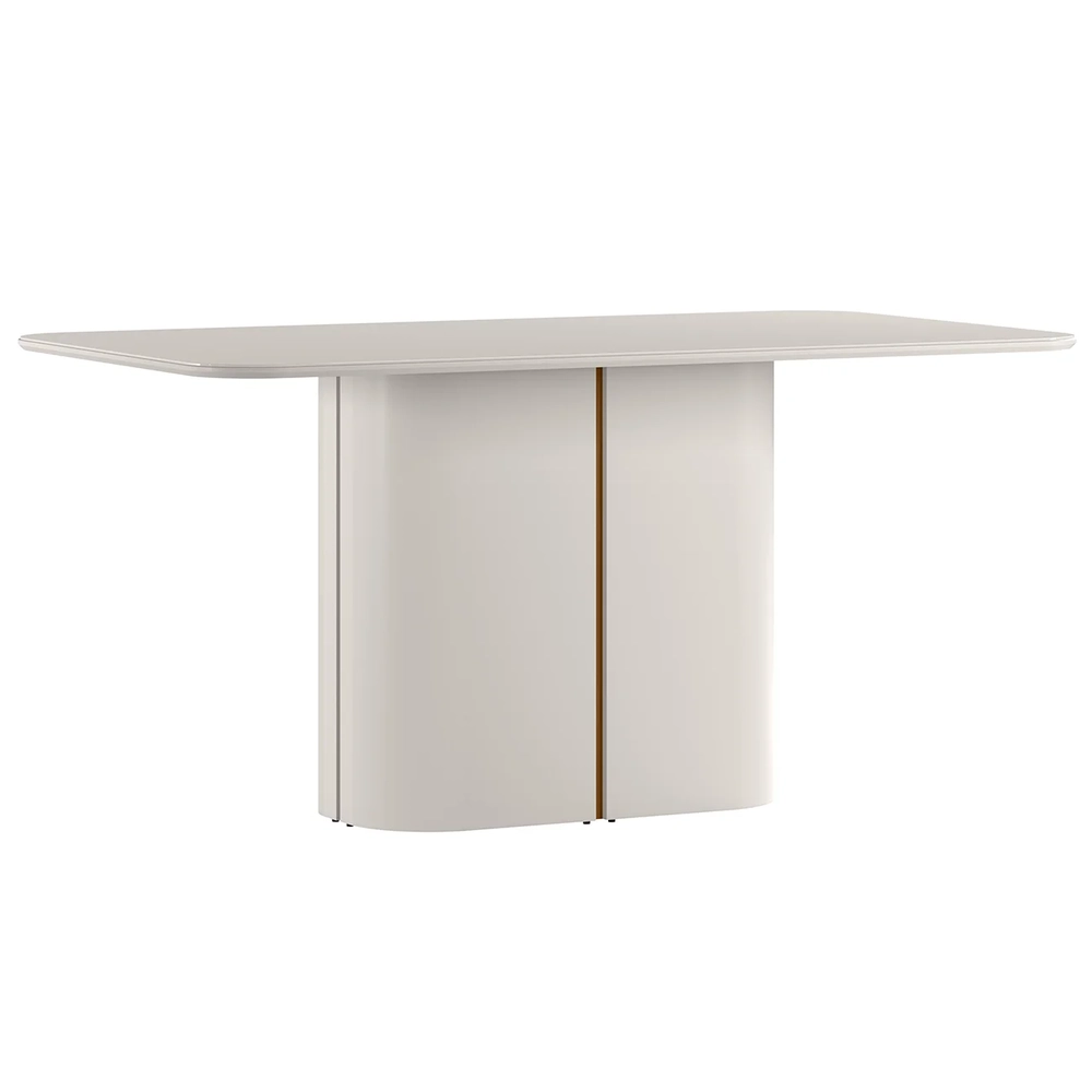 Mesa de Jantar Retangular 160cm 6 Lugares Flex Zuni Off N02 - Mpozenato - Mpozenato