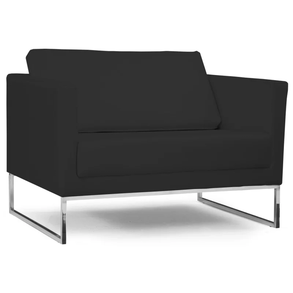 Poltrona Decorativa Maia 106cm C05 Corano Preto - Domi