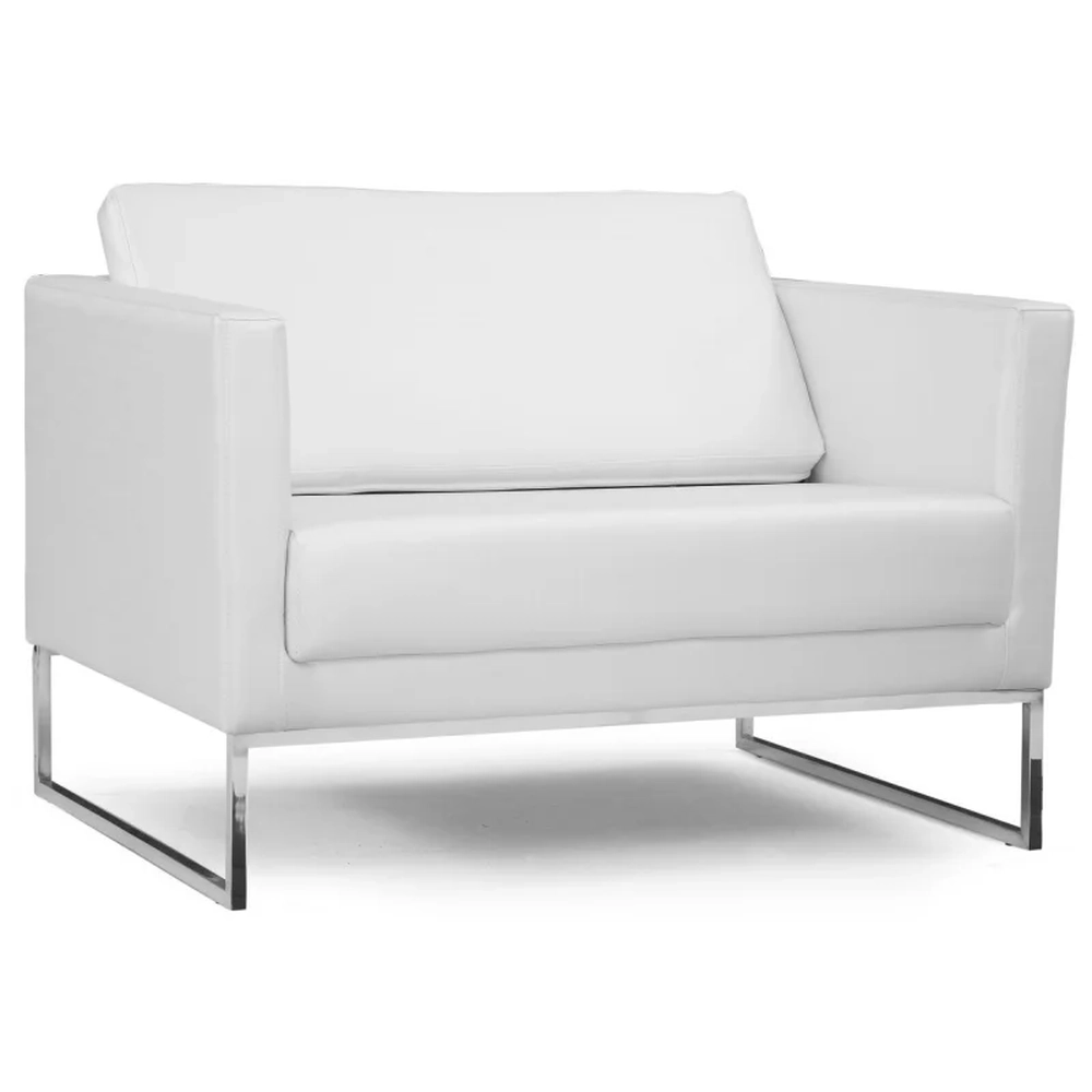 Poltrona Decorativa Maia 106cm C12 Corano Branco - Domi