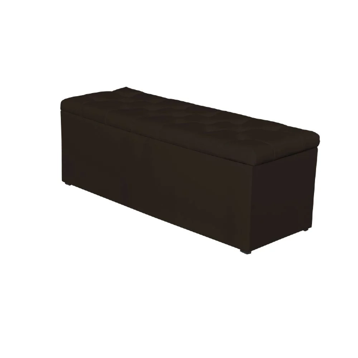 Calçadeira Baú 140 cm Paris Corano Marrom - JS Móveis