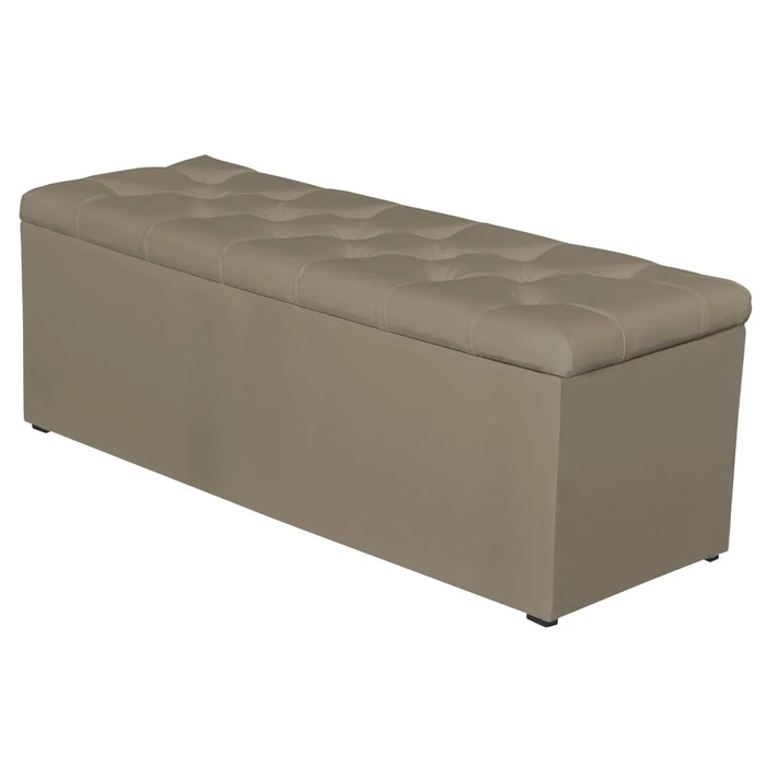 Calçadeira Baú 160 cm Paris Corano Areia - JS Móveis