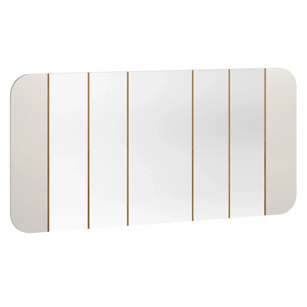 Espelho Decorativo Sala de Estar 152cm Com LED Zuni Off/Ypê N02 - Mpozenato