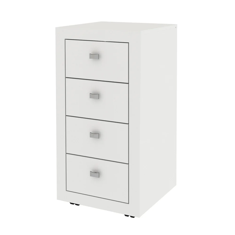 Gaveteiro Escritório 38,5cm 4 Gavetas Branco  - Tecno Mobili