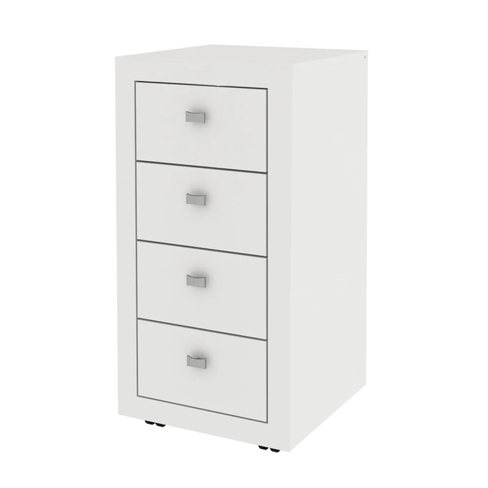 Gaveteiro Escritório 38,5cm 4 Gavetas Branco  - Tecno Mobili