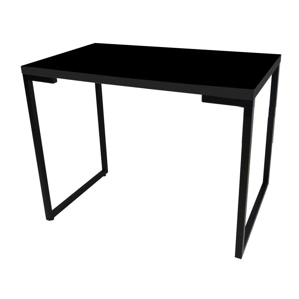 Mesa Escritório Estilo Industrial Porto 90cm Z34 Preto - Mpozenato