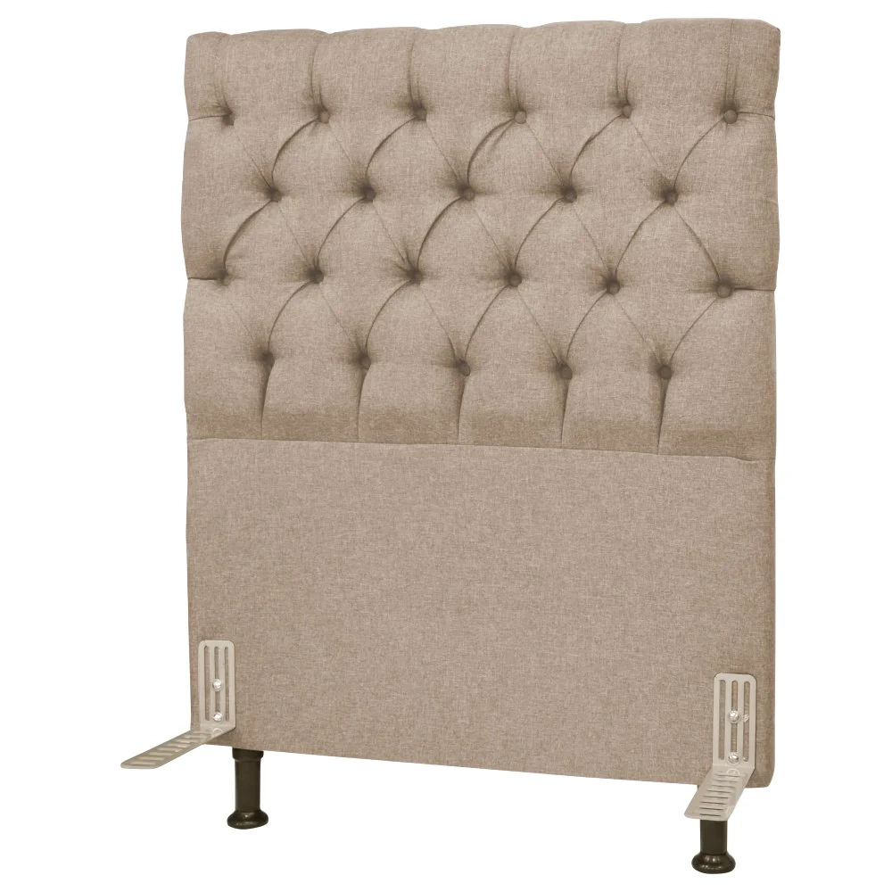 Cabeceira Cama Box Solteiro 90cm Cristal Linho Bege - MV Estofados