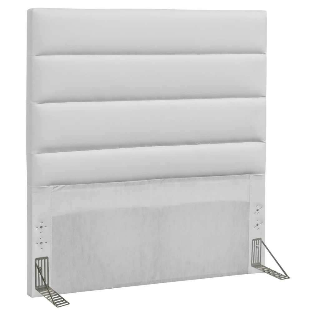 Cabeceira Solteiro 90cm Greta Sintético Branco Z51 - Mpozenato
