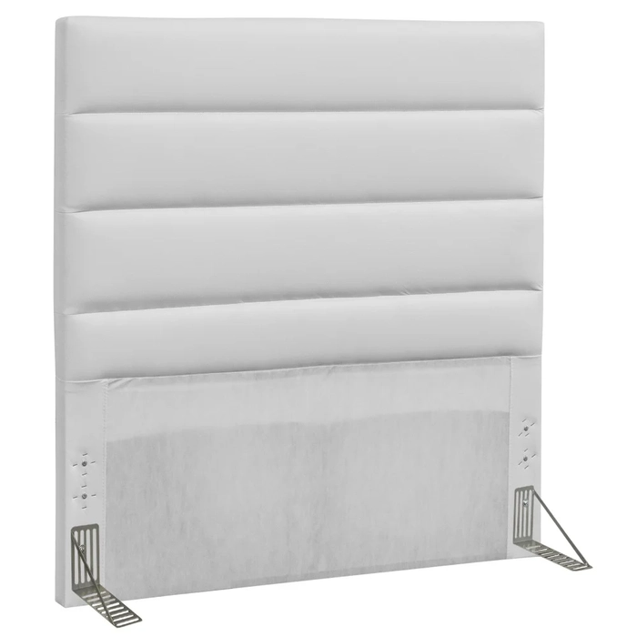 Cabeceira Solteiro 90cm Greta Sintético Branco Z51 - Mpozenato