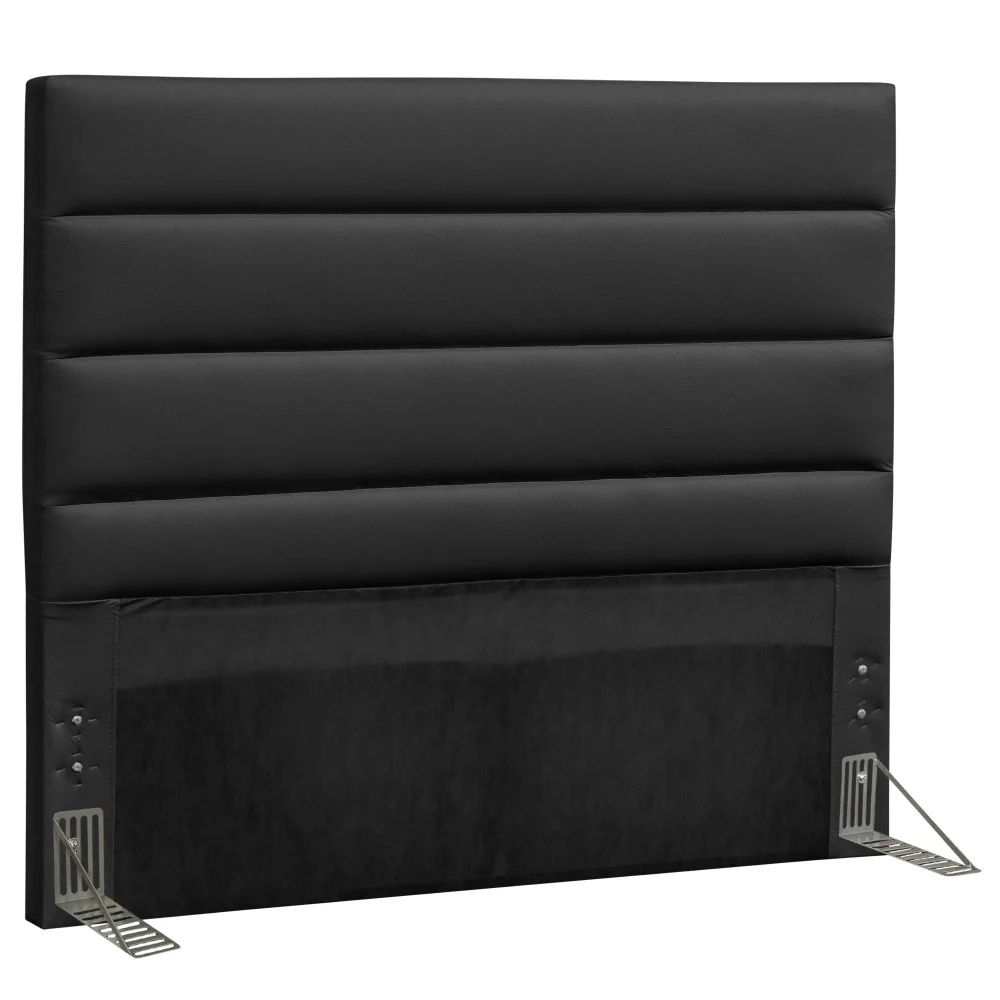 Cabeceira Casal Queen 160cm Greta Sintético Preto Z51 - Mpozenato