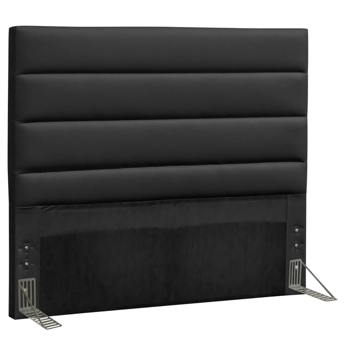 Cabeceira Casal Queen 160cm Greta Sintético Preto Z51 - Mpozenato