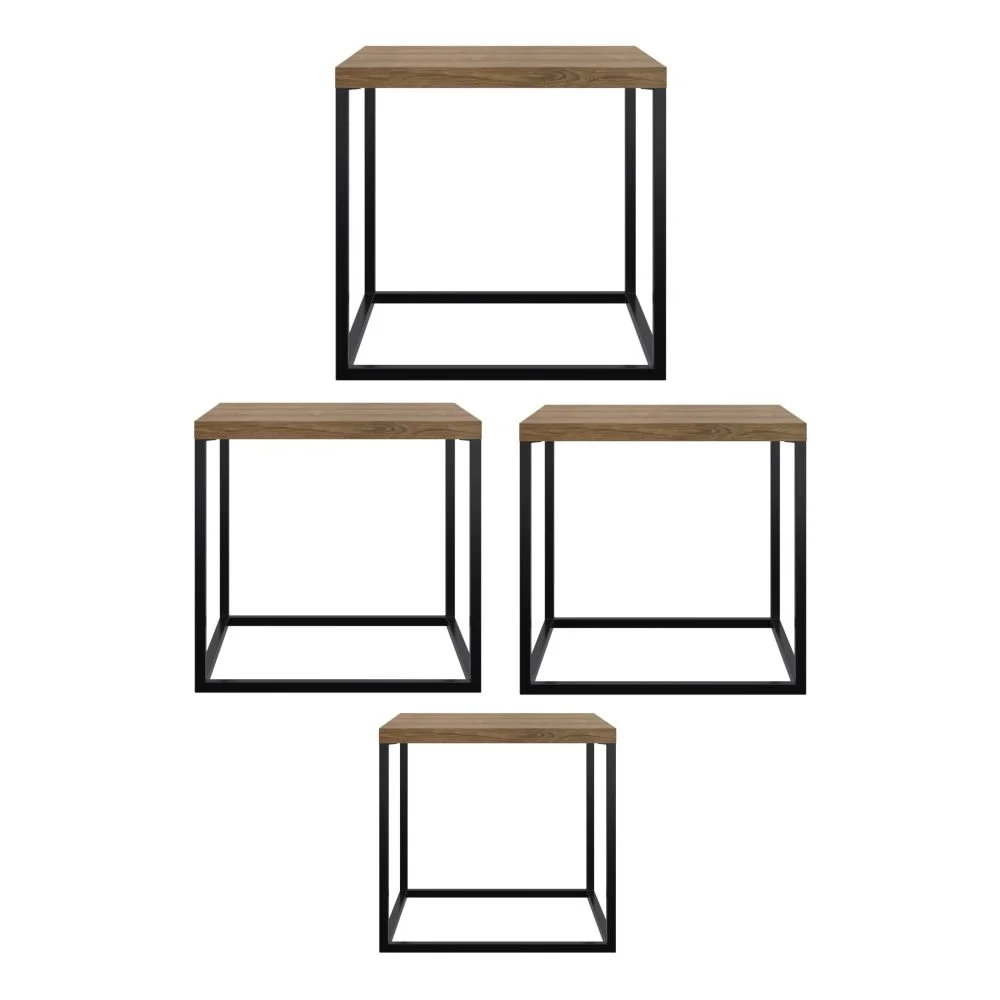 Conjunto Mesas de Centro Cube Vermont - Artesano