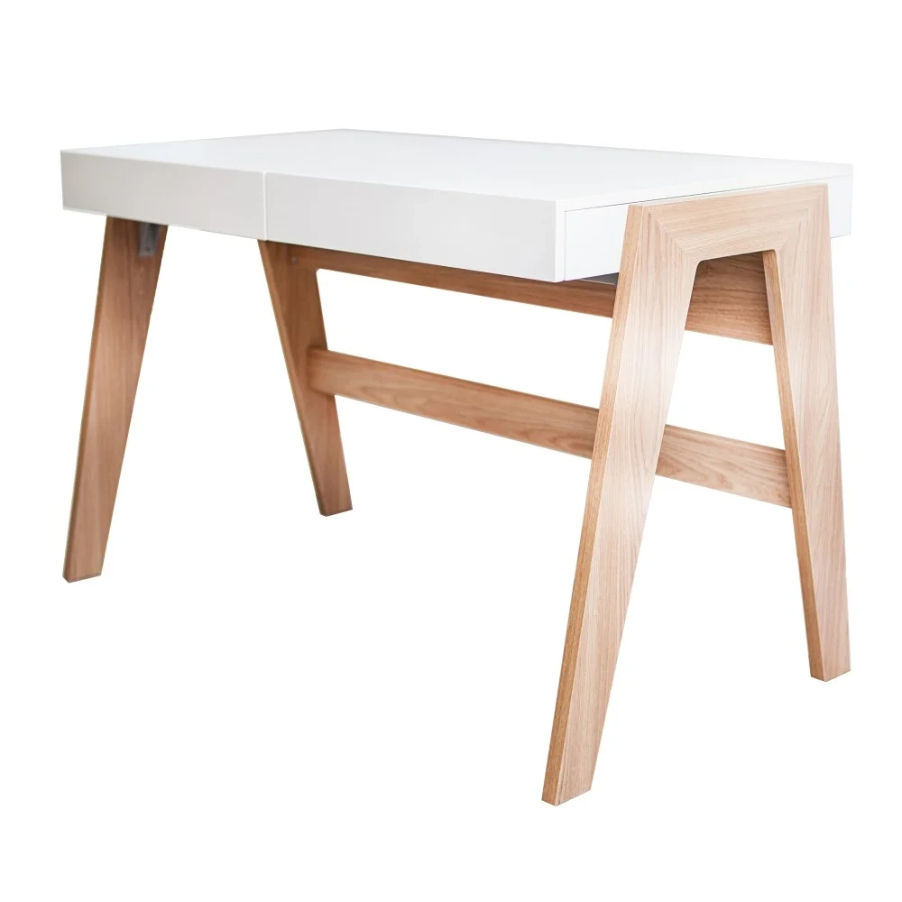 Mesa para Computador Escrivaninha 2 Gavetas Trend 26105 Hanover/Off White - Artesano