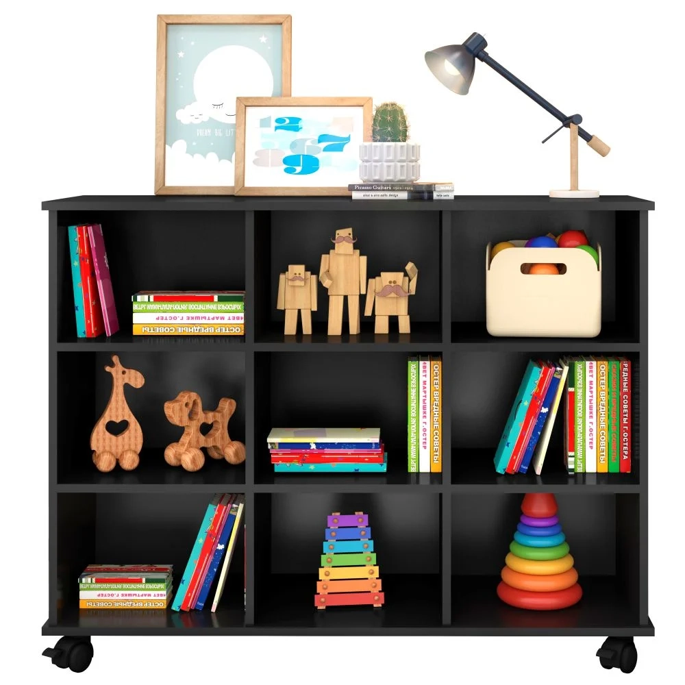 Nicho Organizador com Rodízios Preto - Qmovi