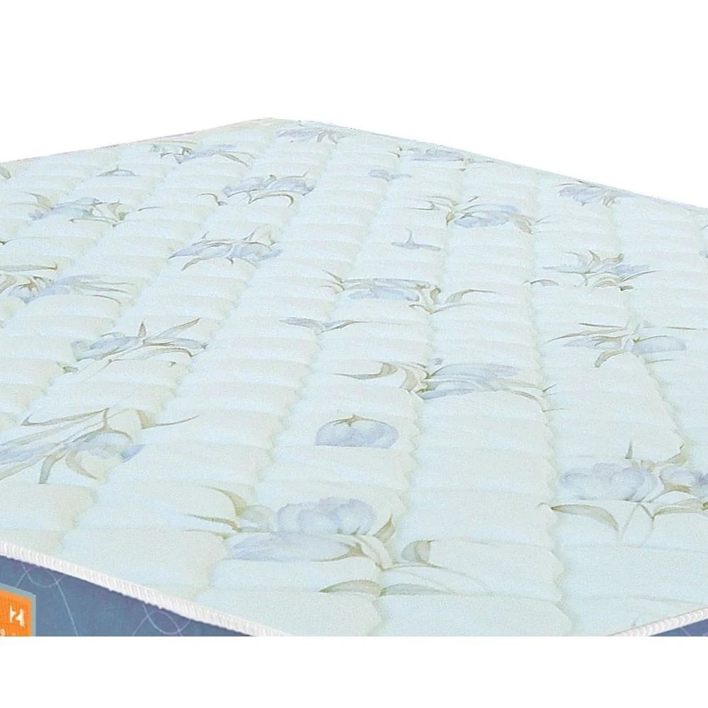 Colchão Solteiro Sleep Max Espuma D45 78x188x25cm Branco/Azul - Castor